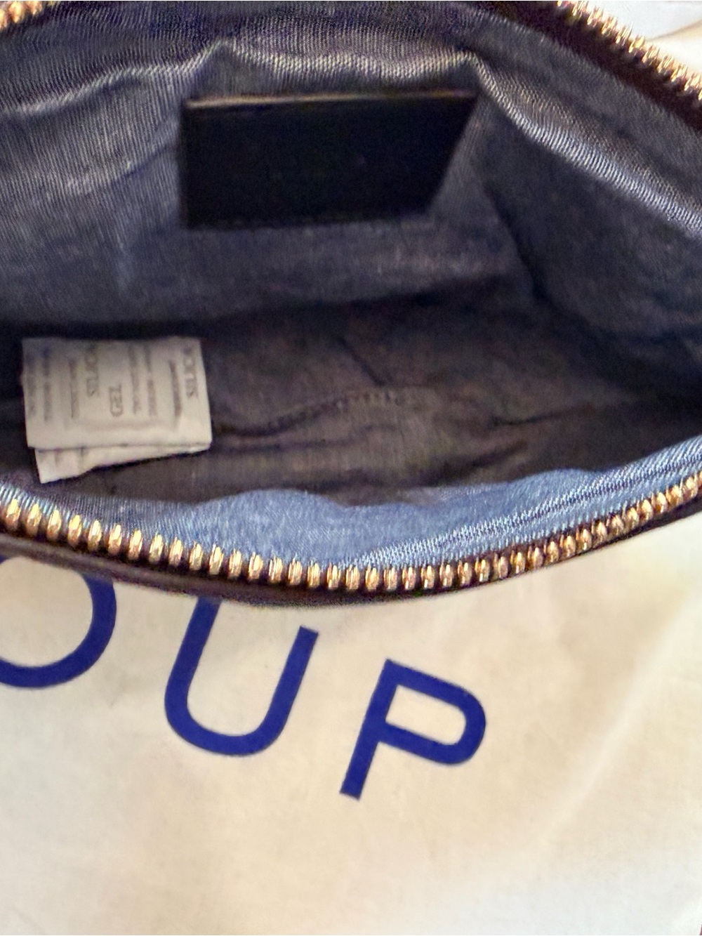 Clare V. Petit Moyen Pine/Chocolate Woven Checker Crossbody Bag + Dust Bag - Picture 6 of 8